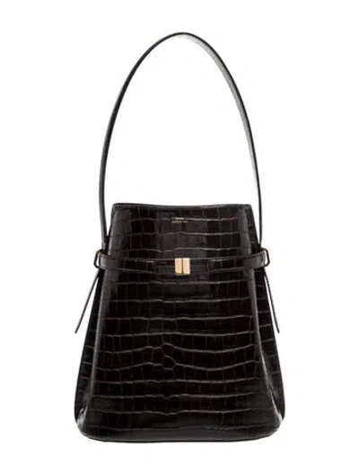 Pre-owned Totême Embossed Leather Tote In Brown