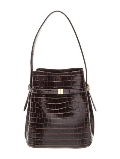 Pre-owned Totême Embossed Leather Tote In Brown