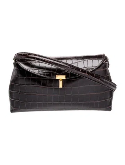 Pre-owned Totême Embossed Leather Tote In Brown