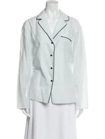 Pre-owned Totême Embroidered Accent Pajamas In Blue