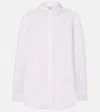Totême Embroidered Cotton And Silk Voile Shirt In Gray