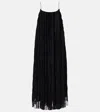 Totême Womens Black Floral Pleated Woven Maxi Dress In Black
