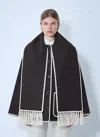 Totême Embroidered Scarf Jacket In Black