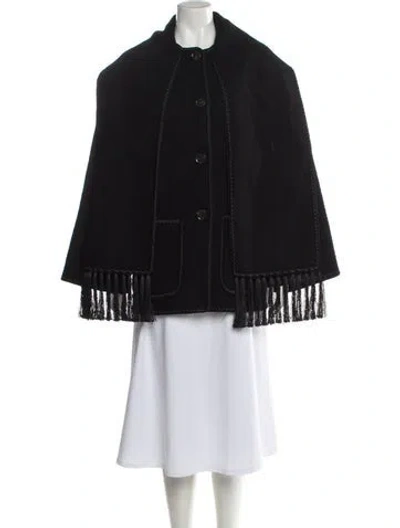 Pre-owned Totême Embroidered Scarf Jacket Wool Jacket In Gray