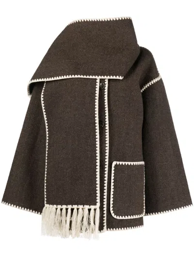 Totême Toteme Embroidered Scarf Wool Jacket