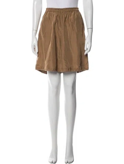 Pre-owned Totême Embroidered Silk Mini Shorts In Neutral