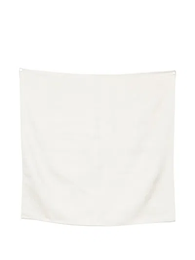 Totême Embroidered Silk Scarf In Neutral