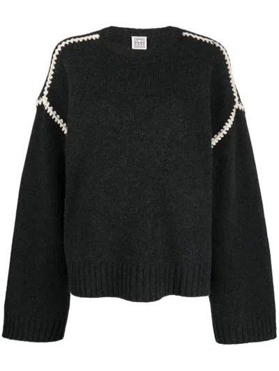 Totême Toteme Embroidered Wool Jumper