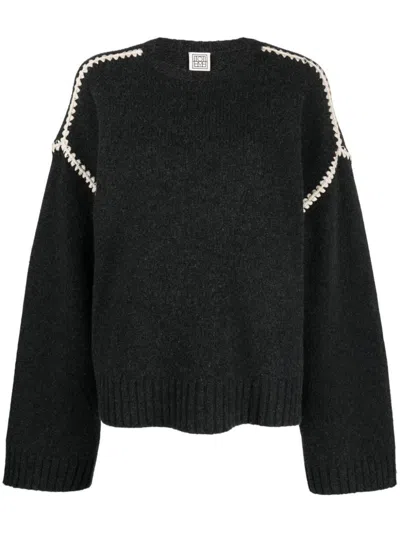 Totême Toteme Embroidered Wool Jumper