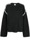 Totême Toteme Sweater With Contrast Embroideries In Black