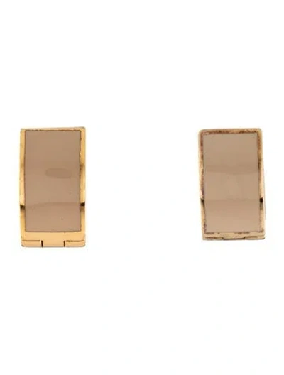Pre-owned Totême Enamel Signature Hoop Earrings In Multicolor