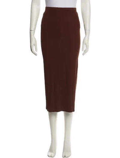 Pre-owned Totême Espera Midi Length Skirt In Brown