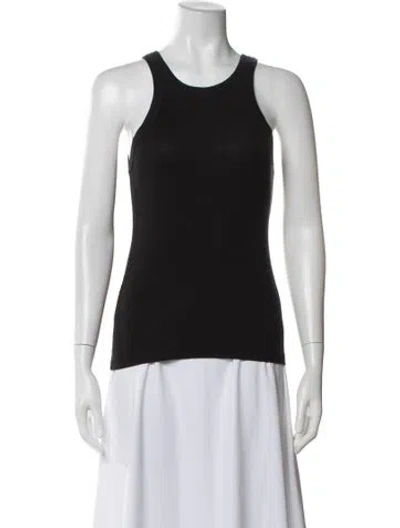Pre-owned Totême Espera Rib Tank Crew Neck Top In Black