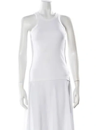 Pre-owned Totême Espera Rib Tank Crew Neck Top In White