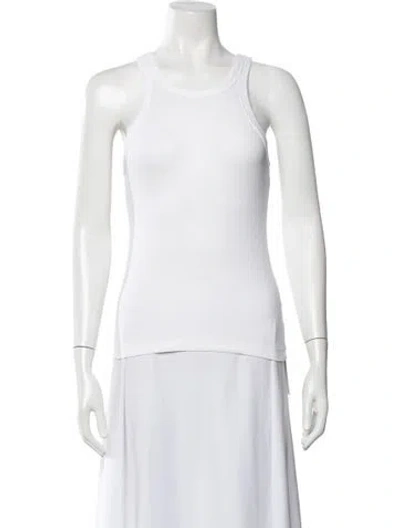 Pre-owned Totême Espera Rib Tank Crew Neck Top In White