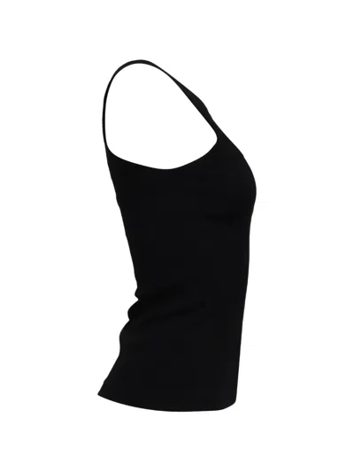 Pre-owned Totême Espera Ribbed-knit Tank Top In Black