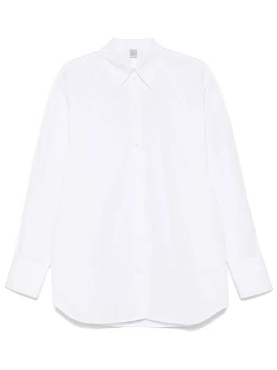 Totême Toteme Essential Cotton Shirt For Women In White