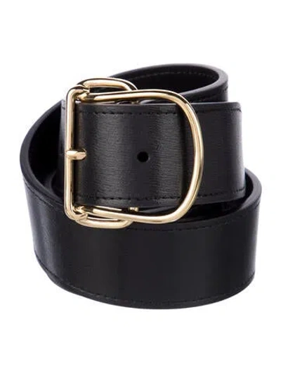 Pre-owned Totême Etriviere Clasp Wide Belt In Black