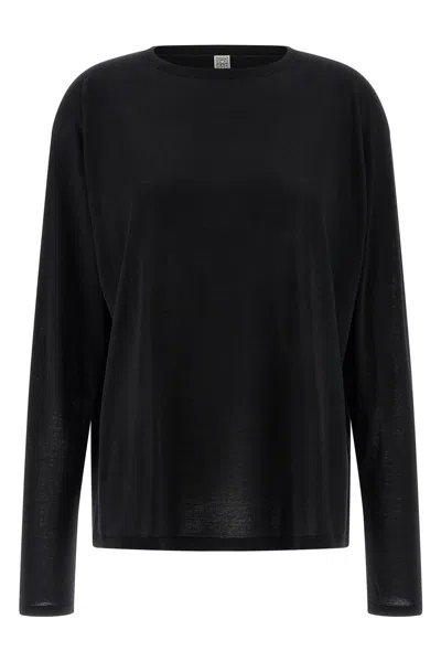 Totême Extrafine Wool Jumper In Black