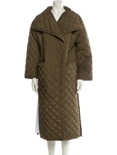 Pre-owned Totême Faux Fur Coat In Green