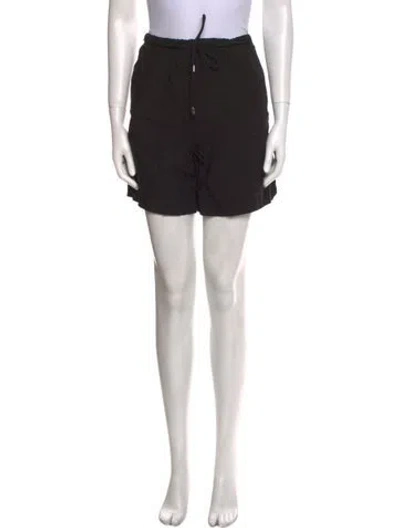 Pre-owned Totême Faux Shearling Mini Shorts In Black