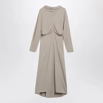 Totême Toteme Fawn Slouch Waist Long Dress In Brown