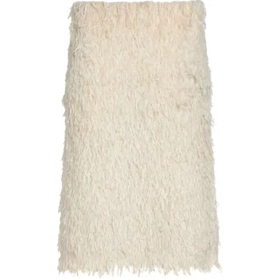 Totême Toteme Feathered Jersey Midi Skirt In Metallic