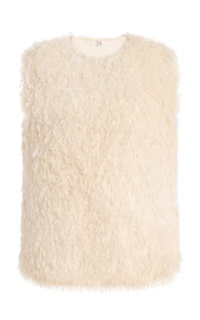 Totême Toteme Feathered-jersey Sleeveless Top In Pink