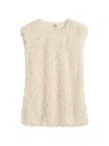 Totême Feathered-jersey Top Eggshell In Brown
