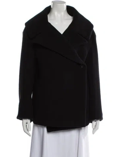 Pre-owned Totême Felt Wrap Jacket Wool In Black