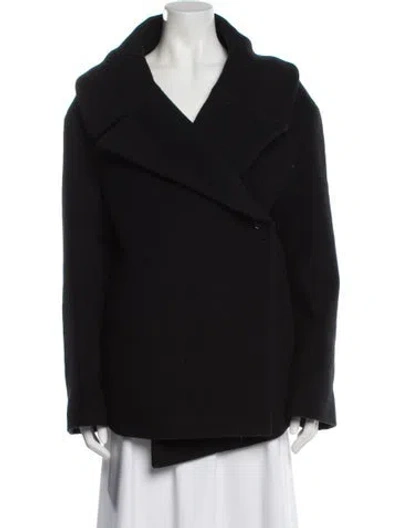 Pre-owned Totême Felt Wrap Jacket Wool Jacket In Black