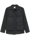 Totême Jacke Mit Aufgesetzten Taschen In Grau