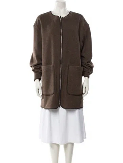 Pre-owned Totême Felted Wool Jacket W/ Tags In Brown