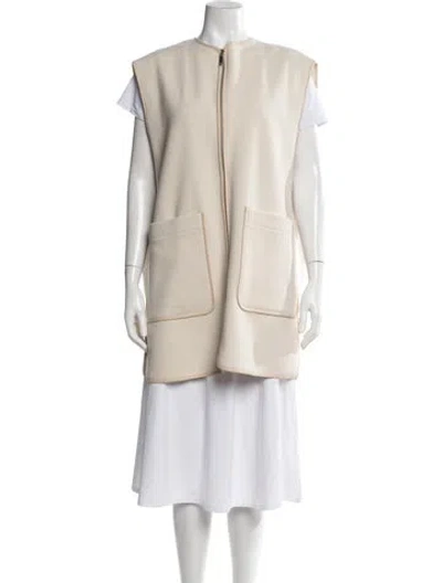 Pre-owned Totême Felted Wool Vest Wool Vest W/ Tags In Neutrals