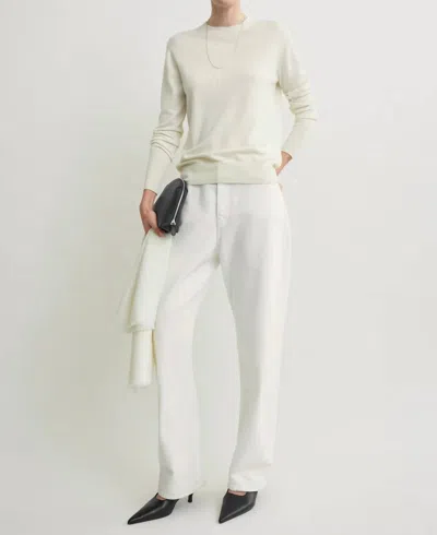Totême Fine Crew Knit Sweater In Ecru In Neutral