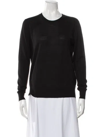 Pre-owned Totême Fine Crew Neck Knit Wool Sweater In Gray