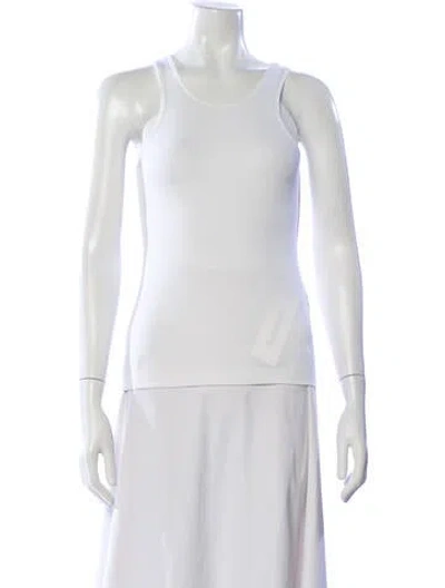 Pre-owned Totême Fine Curved Rib Tank Crew Neck Top In White