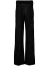 Totême Fine-knit Straight Trousers In Black