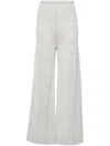 Totême Fine-knit Palazzo Pants In Grey