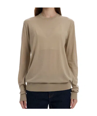 Totême Fine-knit Crew-neck Sweater In Neutral