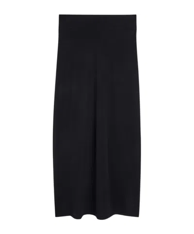 Totême Fine-knit Maxi Skirt In Black
