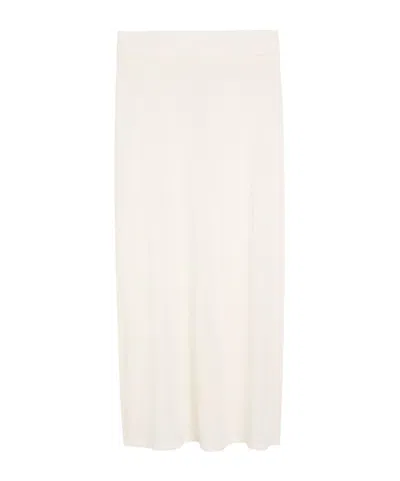 Totême Fine-knit Maxi Skirt In White