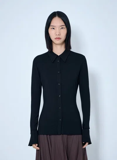 Totême Fitted Jersey Shirt In Black