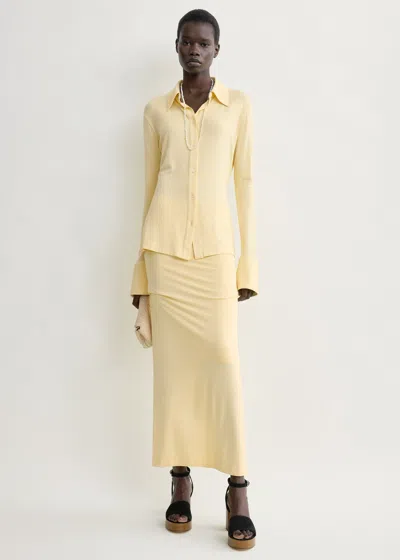 Totême Fitted Jersey Shirt Buttercup In Yellow