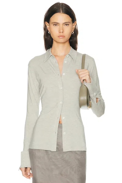 Totême Fitted Jersey Top In Gray