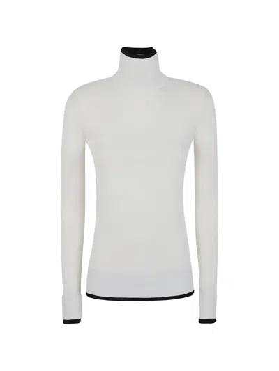 Totême Ribbed-knit Turtleneck Sweater In White