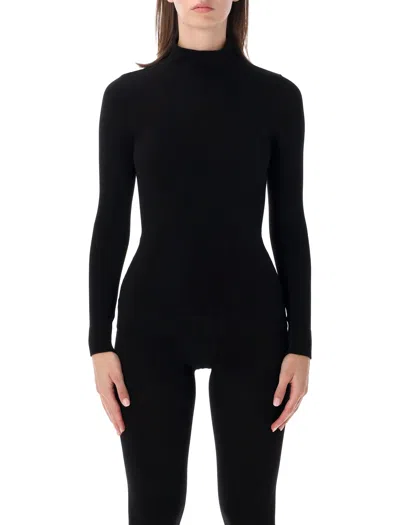 Totême Toteme Fitted Turtleneck Sweater In Nero