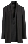 Totême Toteme Flannel Scarf Blazer In Black