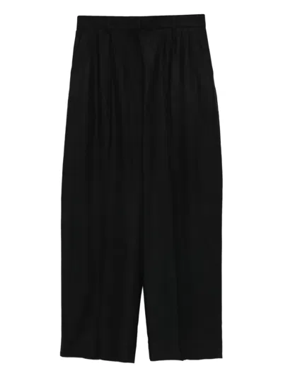 Totême Flannel Trousers In Black
