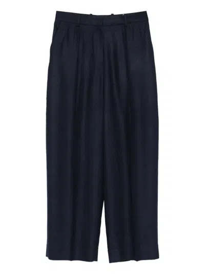 Totême Flannel Trousers In Blue